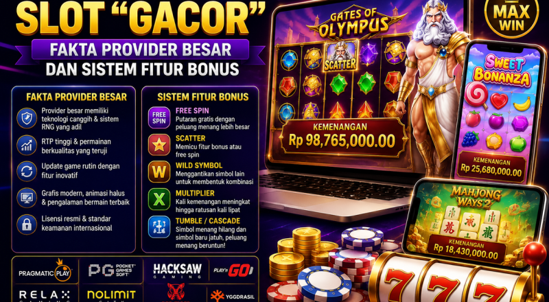 Di Balik Slot “Gacor”: Fakta Provider Besar dan Sistem Fitur Bonus